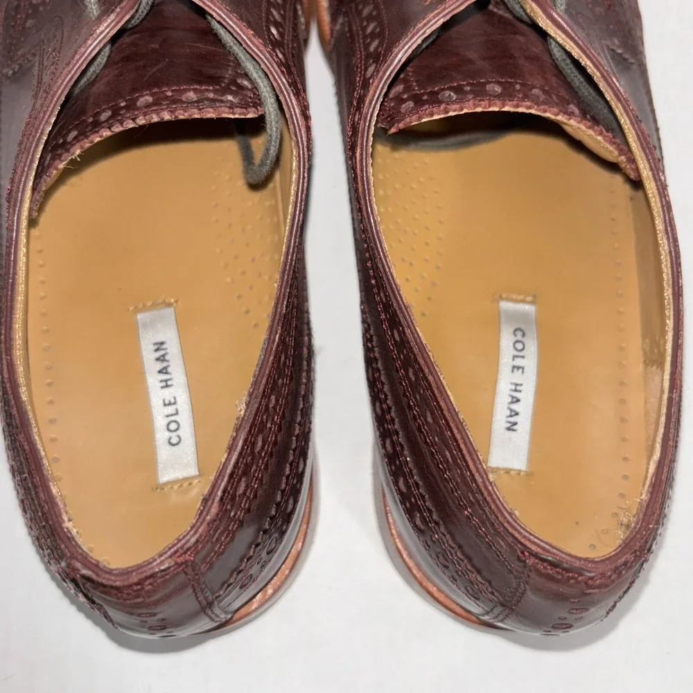 Cole Haan Z16103* Men's Lionel Longwing Brown Oxford Dress‎ Shoe Size 8.5 M